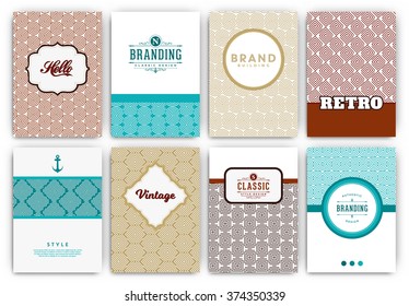 Flyer Design Template Set - Retro Ornamental Style - Ideal template design for restaurant, hotel, cafe or other businesses with classic or ethnic corporate identity