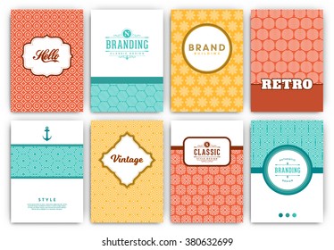 Flyer Design Template Set - Retro Ornamental Style - Ideal template design for restaurant, hotel, cafe or other businesses with classic or ethnic corporate identity