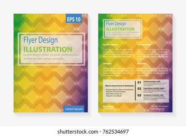 Flyer design template vector in A4 layout for business, brochure, annual report, magazine, poster, portfolio, books with abstract and geometric background - illustration EPS 10.
