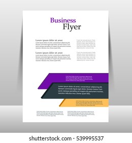 Flyer design template vector. Brochure report business magazine poster. Cover book minimal portfolio presentation 