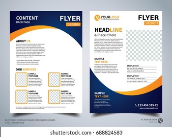 Flyer design template vector, Business flyer, Cover Design, layout in A4 size