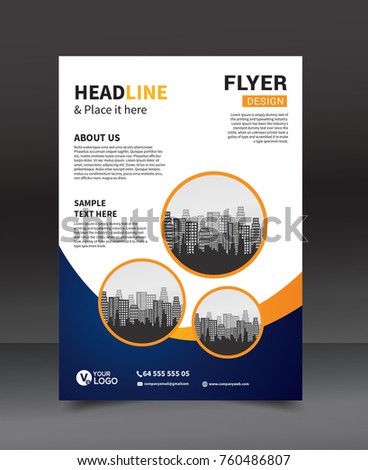 Flyer design template vector, Business flyer, Cover Design, layout in A4 size