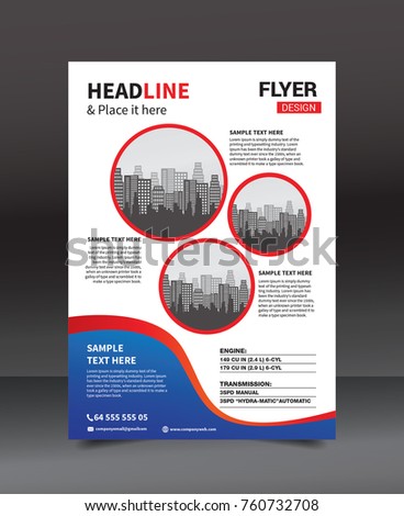 Flyer design template vector, Business flyer, Cover Design, layout in A4 size
