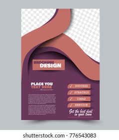 Flyer design template. Vector illustration.