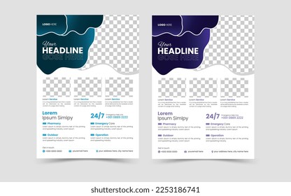 Flyer design template vector design. layout modern, Brochure design, cover modern layout, flyer in A4 with colorful, Corporate flyer,  Real Estate Business Flyer Design, 2 colors scheme, Shape Layout