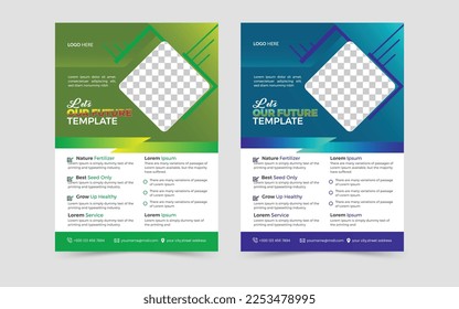 Flyer design template vector design. layout modern, Brochure design, cover modern layout, flyer in A4 with colorful, Corporate flyer,  Real Estate Business Flyer Design, 2 colors scheme, Shape Layout