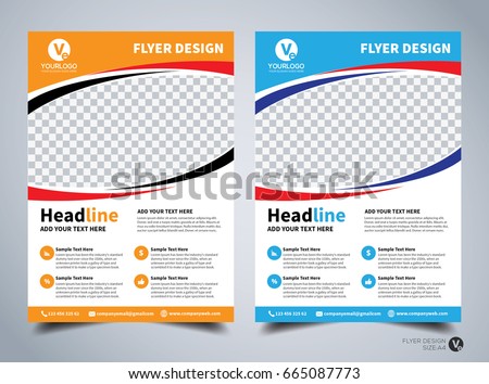 flyer design template vector leaflet design stock vector royalty