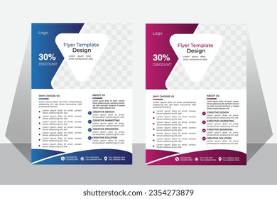 Flyer Design Template White color Background