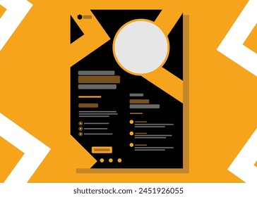 Plantilla de diseño de volante de color amarillo y blanco. Lugar para la Imagen. Adecuado para redes sociales.