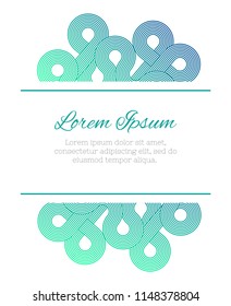 flyer design design templated. Minimalistic elegant layout. Gradient pattern. Place for text
