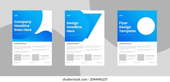 Flügeldesign. Musterbeispiele von flyer-Design-Vorlagen. professionelle Vorlagen für die Gestaltung von Plakatprospekten. Flyer in A4, Bundle, Broschürendesign, modernes Layout, Jahresbericht, Plakat