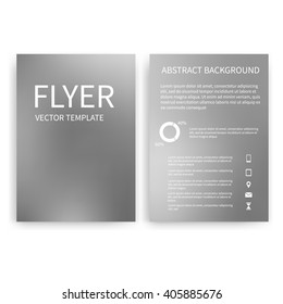 Flyer design templates. Set of A4 silver brochure flyer design templates with abstract modern backgrounds. Infographic concept, mobile technologies, for advertising, reporting, corporate style
