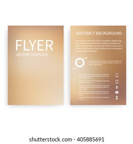 Flyer design templates. Set of A4 beige brochure flyer design templates with abstract modern backgrounds. Infographic concept, mobile technologies, for advertising, reporting, corporate style