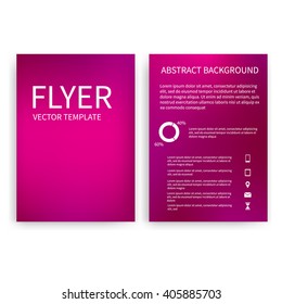 Flyer design templates. Set of A4 purple brochure flyer design templates with abstract modern backgrounds. Infographic concept, mobile technologies, for advertising, reporting, corporate style