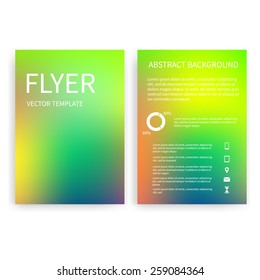 Flyer design templates. Set of purple A4 brochure design templates with geometric triangular modern backgrounds. Infographic concept, mobile technologies, applications and online services