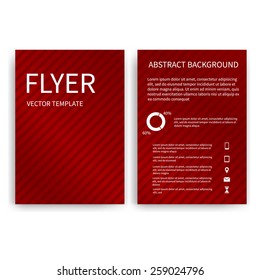 Flyer design templates. Set of red A4 brochure design templates with abstract  modern backgrounds. Infographic concept, mobile technologies, applications and online services. Vector design EPS10