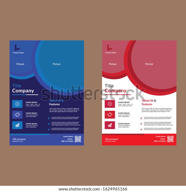 Flyer Design Two Different Color Formatespecially Stock Vector (Royalty ...