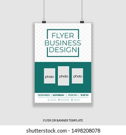 Flyer design vector conceptual, clean and modern design, editable and simple for your promotional company and more