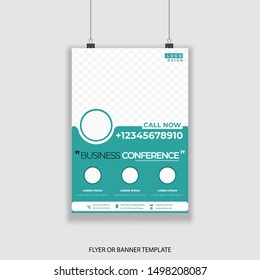 Flyer design vector conceptual, clean and modern design, editable and simple for your promotional company and more