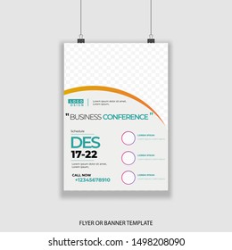 Flyer design vector conceptual, clean and modern design, editable and simple for your promotional company and more