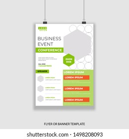 Flyer design vector conceptual, clean and modern design, editable and simple for your promotional company and more