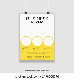 Flyer design vector conceptual, clean and modern design, editable and simple for your promotional company and more