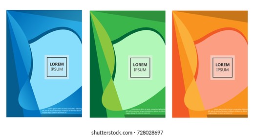 flyer design, vector cover, printing illustration, with cheerful colors and a set