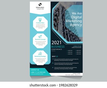 Flyer-Design, Vektorvorlage, moderne Business-Broschüre-Titelbild Vektordesign-Vorlage.