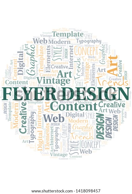 Flyer Design Word Cloud Wordcloud Made Stock Vector Royalty Free