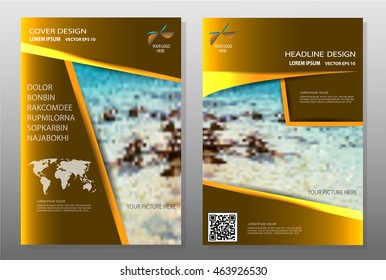 Flyer design,Brown annual report brochure,Modern flyer design template illustration vector, Leaflet cover presentation abstract background,layout in A4 size