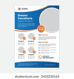 Flyer dream vacations travel explore the world