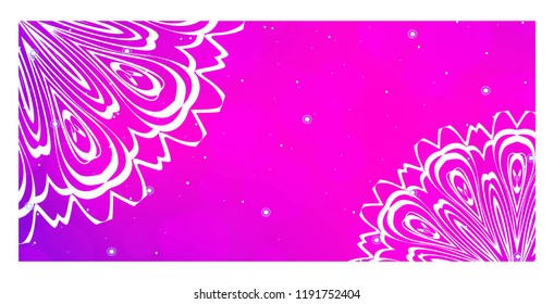 Flyer With Floral Mandala Ornaments. Vector Oriental design. Islam, Arabic, Indian, Ottoman Motifs
