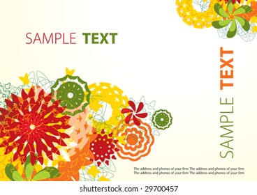 Flyer with fowers