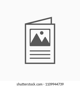 Flyer Icon, Brochure Vector