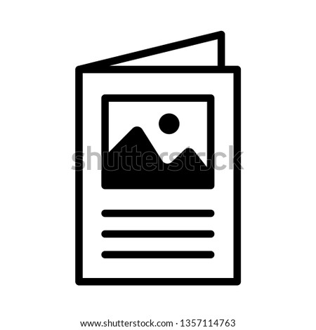 flyer icon, brochure vector