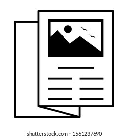 Flyer icon design. flyer icon in trendy flat style design. Vector illustration.