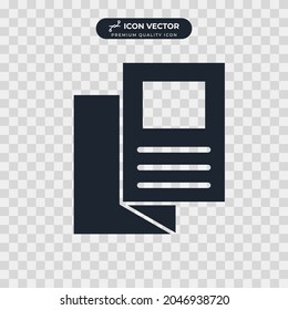 plantilla de símbolo de icono de folleto para la colección de diseño gráfico y web ilustración vectorial