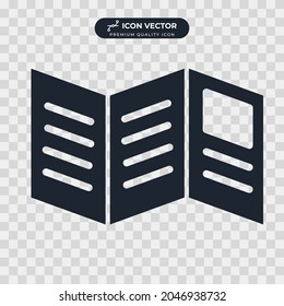plantilla de símbolo de icono de folleto para la colección de diseño gráfico y web ilustración vectorial