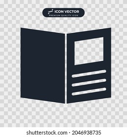 flyer icon symbol template for graphic and web design collection logo vector illustration