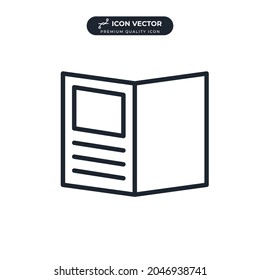 plantilla de símbolo de icono de folleto para la colección de diseño gráfico y web ilustración vectorial