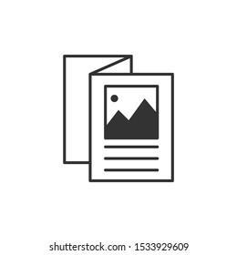 Flyer Icon vector sign isolated for graphic and web design. Brochure symbol template color editable on white background.