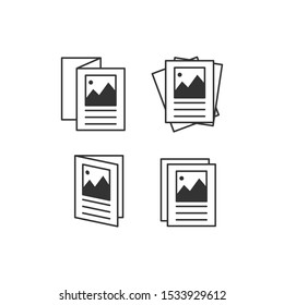 Flyer Icon vector sign isolated for graphic and web design. Brochure symbol template color editable on white background.