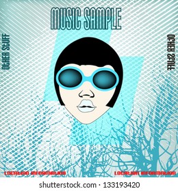 Flyer for an Indie Club or DJ Set, vector background illustration