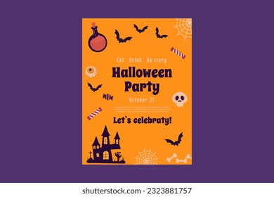 Flyer invitation to a Halloween party 