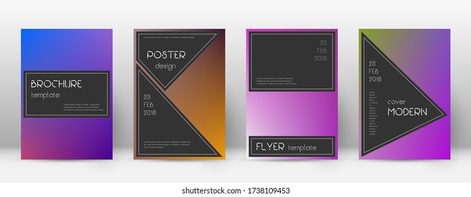 Flyer layout. Black bold template for Brochure, Annual Report, Magazine, Poster, Corporate Presentation, Portfolio, Flyer. Admirable gradient cover page.