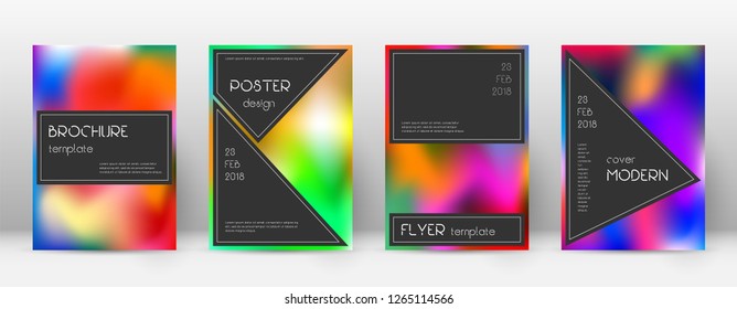 Flyer layout. Black uncommon template for Brochure, Annual Report, Magazine, Poster, Corporate Presentation, Portfolio, Flyer. Actual colorful cover page.