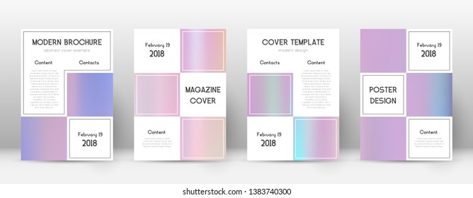 Flyer layout. Business bewitching template for Brochure, Annual Report, Magazine, Poster, Corporate Presentation, Portfolio, Flyer. Alive pastel hologram cover page.