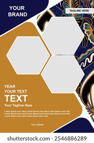 Flyer layout design with batik motif