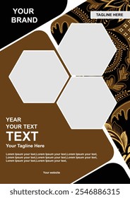 Flyer Layout Design mit Batik Motiv