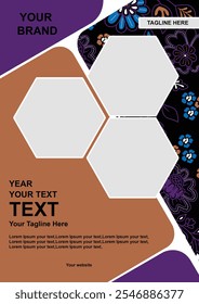 Flyer Layout Design mit Batik Motiv
